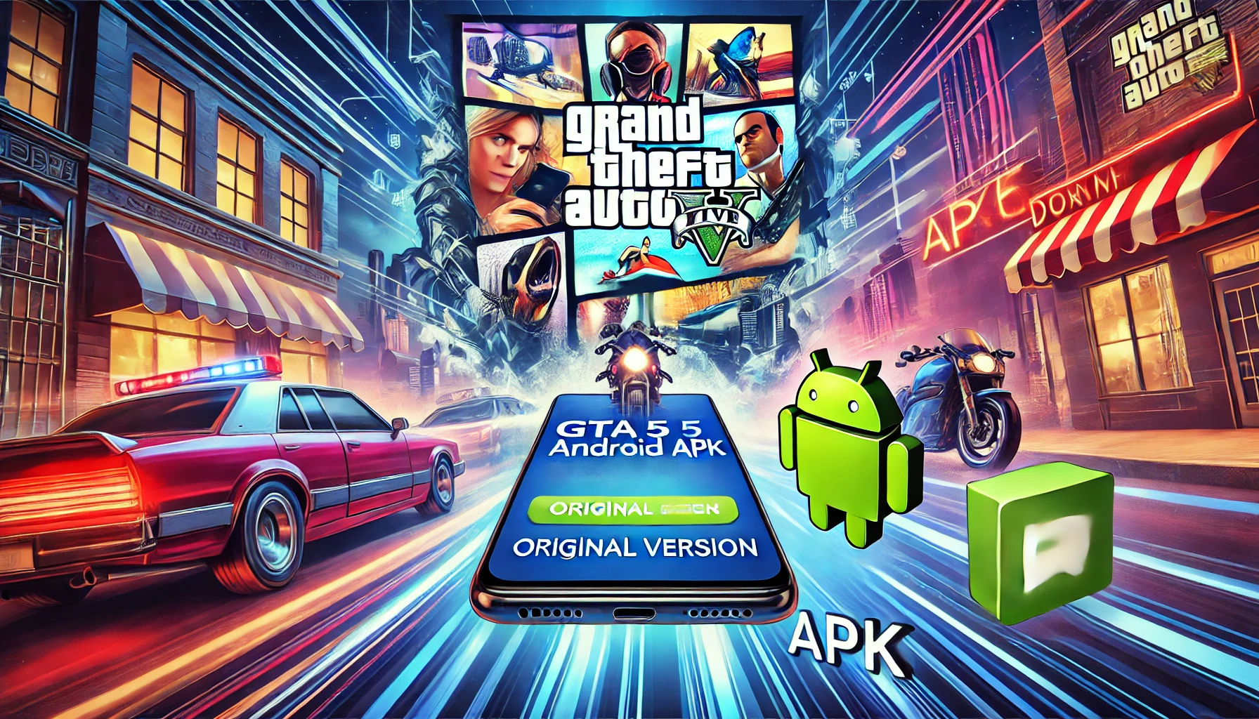 تحميل لعبة GTA 5 للأندرويد APK النسخة الأصلية مجانا 2024