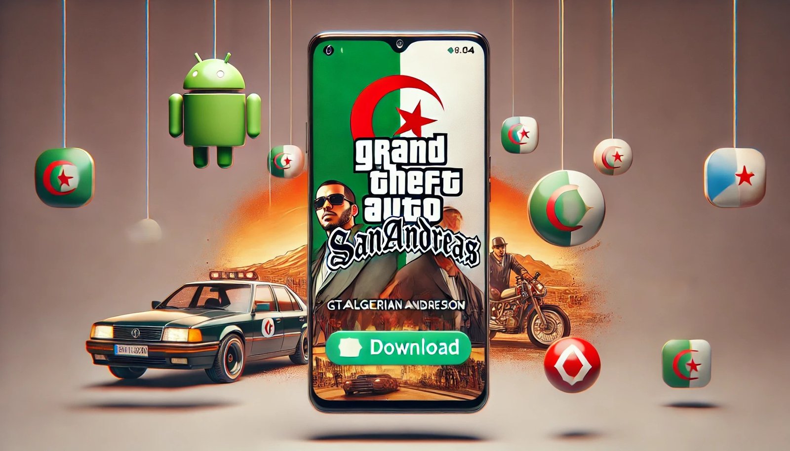 رابط تحميل لعبة GTA San Andreas النسخة الجزائرية الاصلية APK للاندرويد مجانا 2024